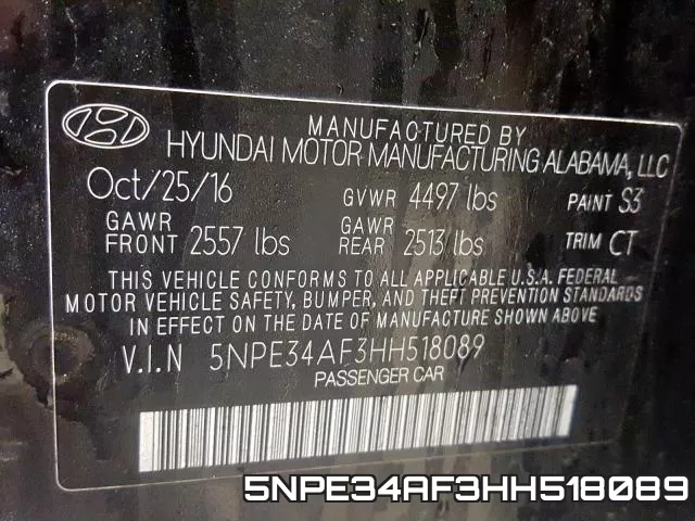 5NPE34AF3HH518089 фото 2