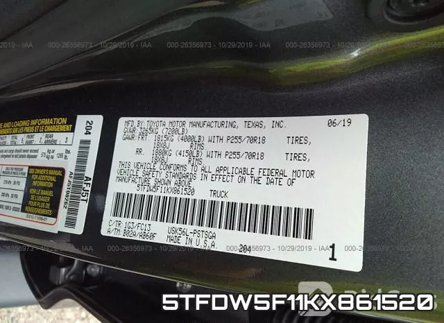 5TFDW5F11KX861520 фото 8