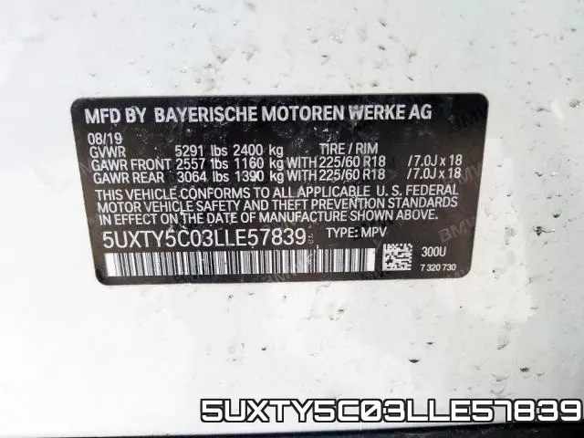 5UXTY5C03LLE57839 фото 2