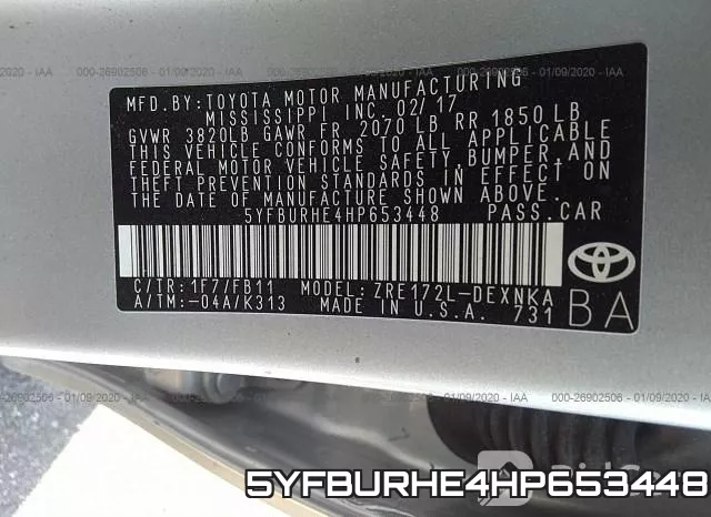 5YFBURHE4HP653448 фото 8