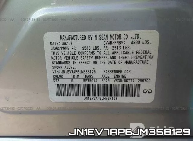 JN1EV7AP6JM358129 фото 7