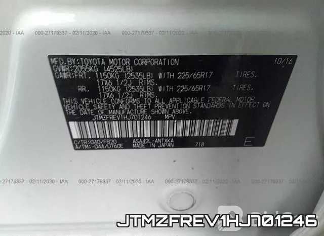 JTMZFREV1HJ701246 фото 9
