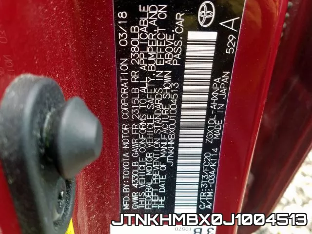 JTNKHMBX0J1004513 фото 2