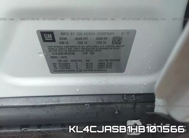 KL4CJASB1HB107566 фото 6