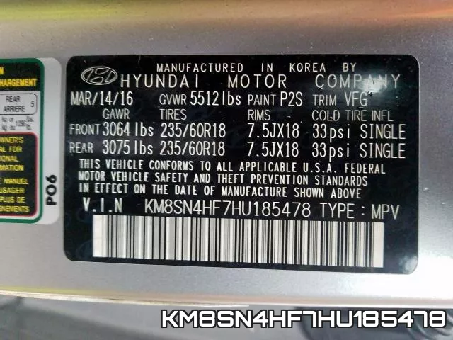 KM8SN4HF7HU185478 фото 2