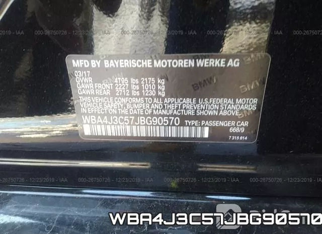 WBA4J3C57JBG90570 фото 6