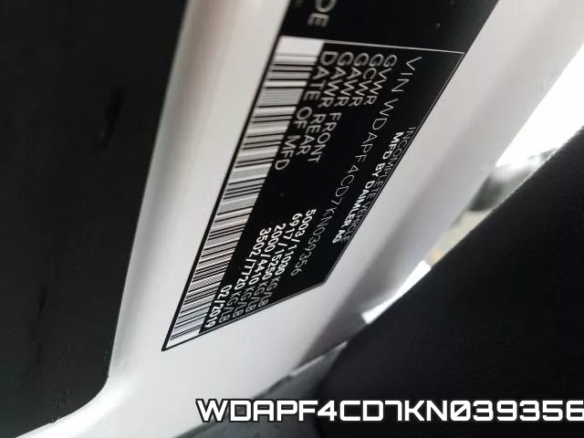 WDAPF4CD7KN039356 фото 2