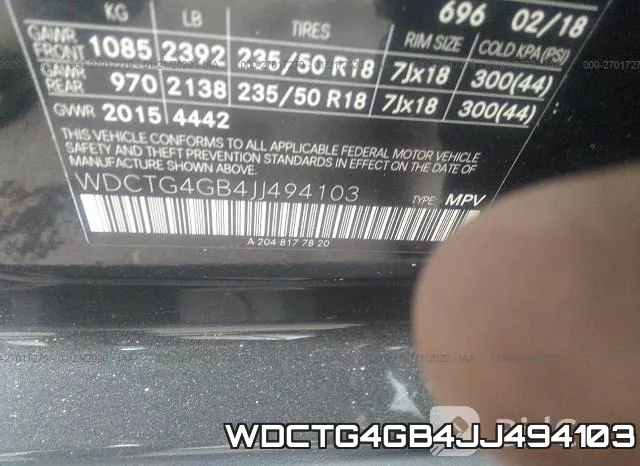 WDCTG4GB4JJ494103 фото 7
