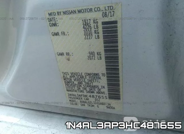 1N4AL3AP3HC487655 фото 8