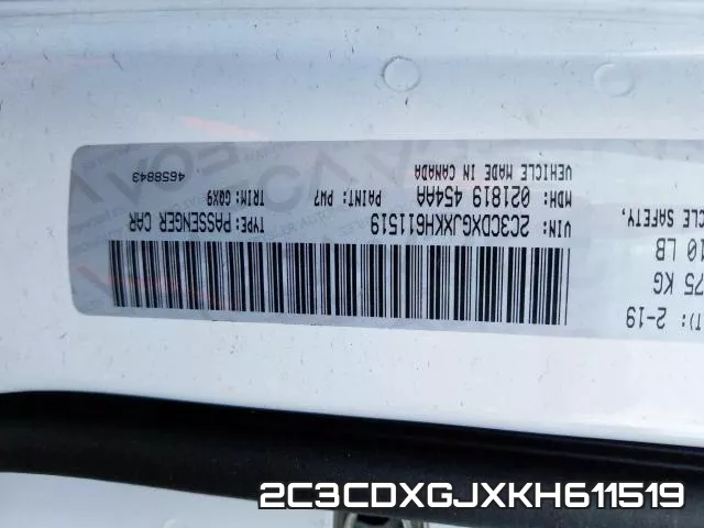 2C3CDXGJXKH611519 фото 2