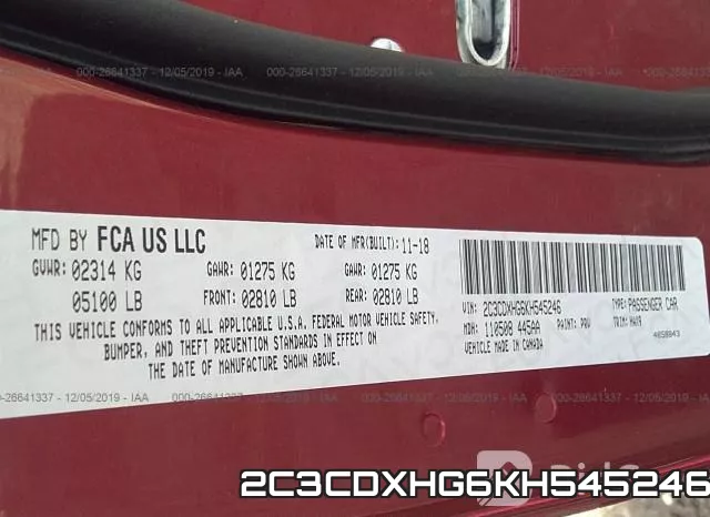 2C3CDXHG6KH545246 фото 7