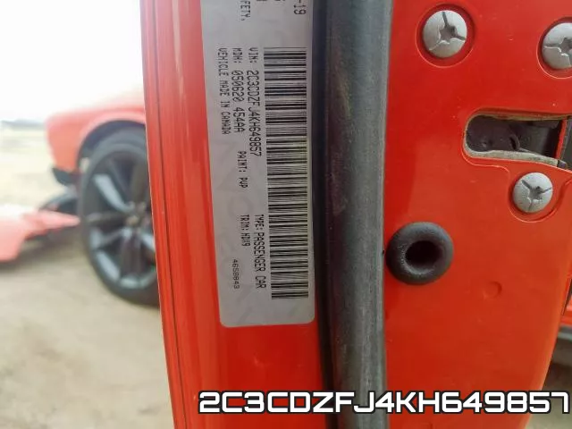 2C3CDZFJ4KH649857 фото 2