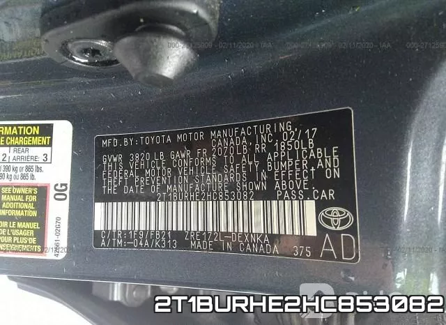 2T1BURHE2HC853082 фото 5