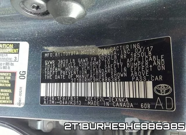2T1BURHE9HC886385 фото 4