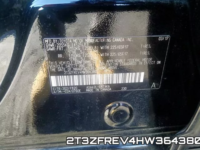 2T3ZFREV4HW364380 фото 2