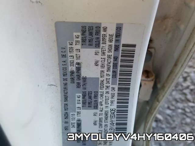 3MYDLBYV4HY160406 фото 2