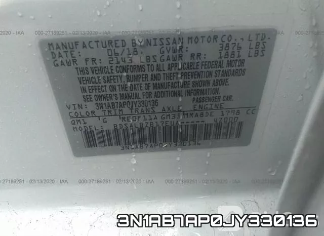 3N1AB7AP0JY330136 фото 7