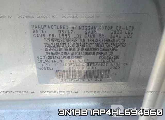 3N1AB7AP4HL694860 фото 7
