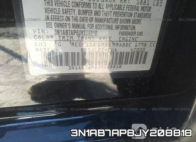 3N1AB7AP8JY208818 фото 5