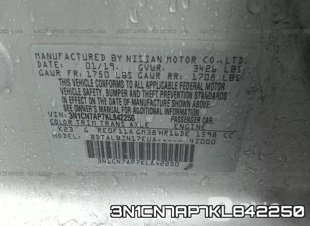 3N1CN7AP7KL842250 фото 6