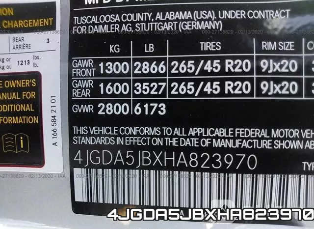 4JGDA5JBXHA823970 фото 9