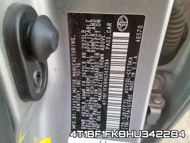 4T1BF1FK8HU342284 фото 2