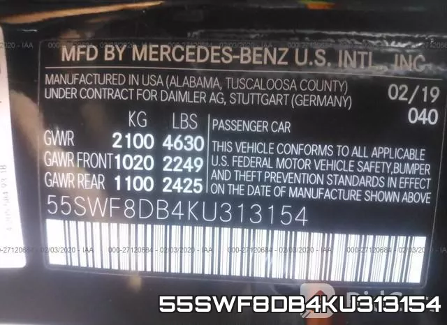 55SWF8DB4KU313154 фото 10