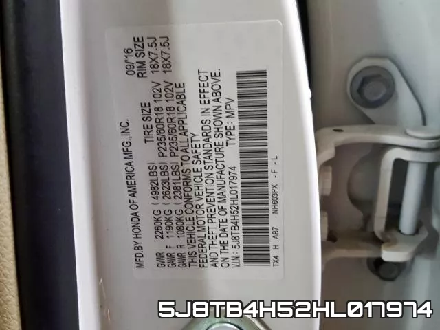 5J8TB4H52HL017974 фото 2