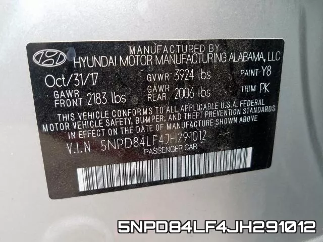 5NPD84LF4JH291012 фото 2