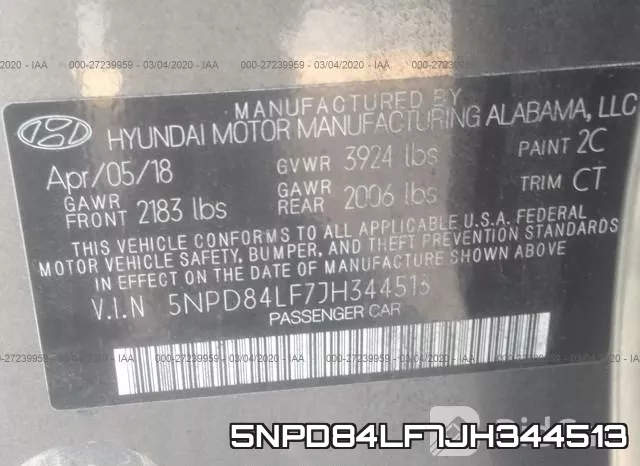 5NPD84LF7JH344513 фото 8