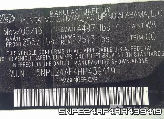 5NPE24AF4HH439419 фото 7
