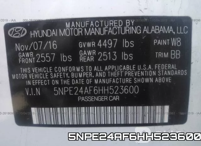 5NPE24AF6HH523600 фото 8