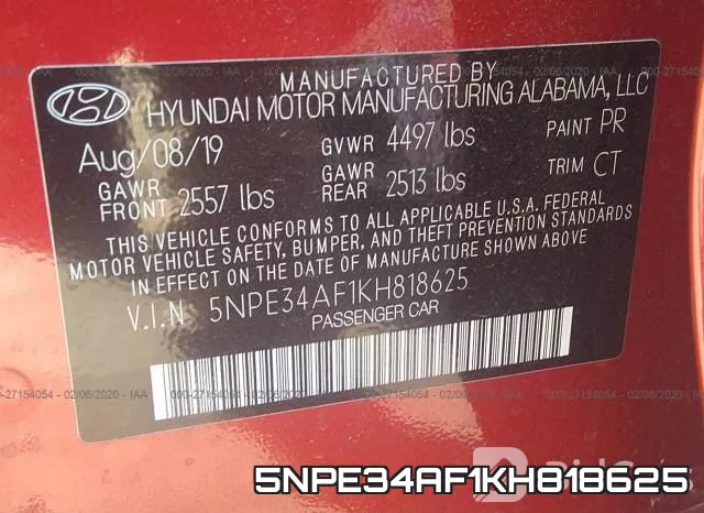 5NPE34AF1KH818625 фото 8