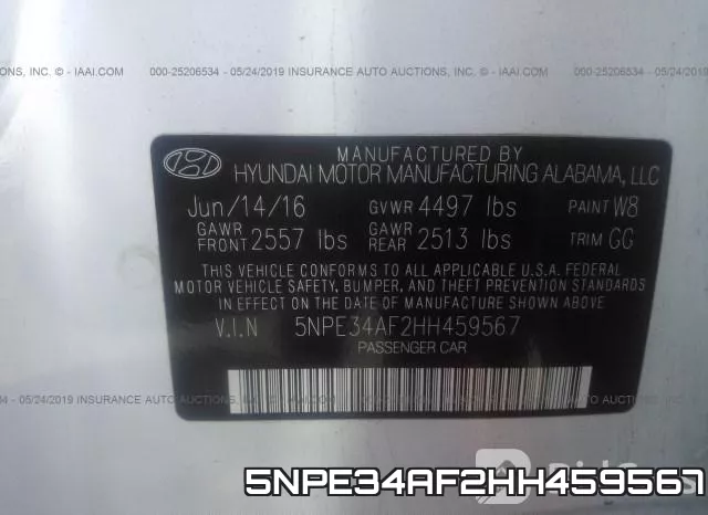 5NPE34AF2HH459567 фото 6