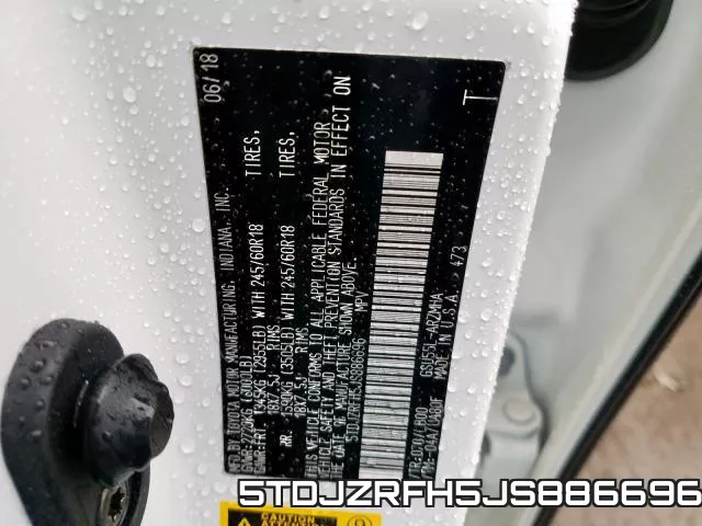 5TDJZRFH5JS886696 фото 2