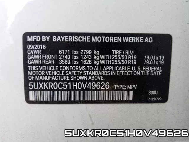 5UXKR0C51H0V49626 фото 2