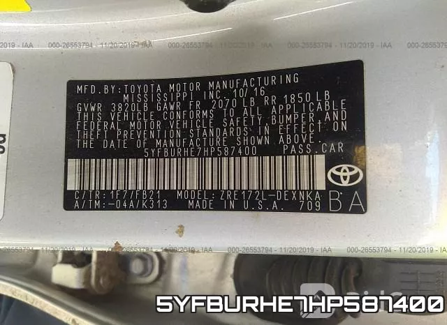 5YFBURHE7HP587400 фото 6