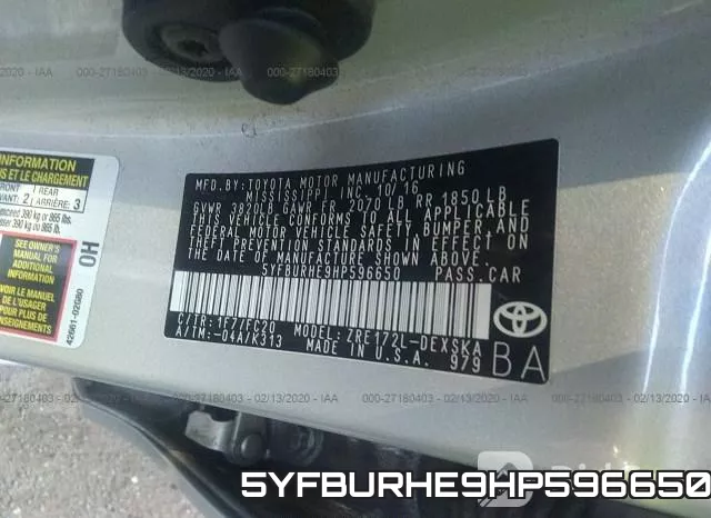 5YFBURHE9HP596650 фото 6