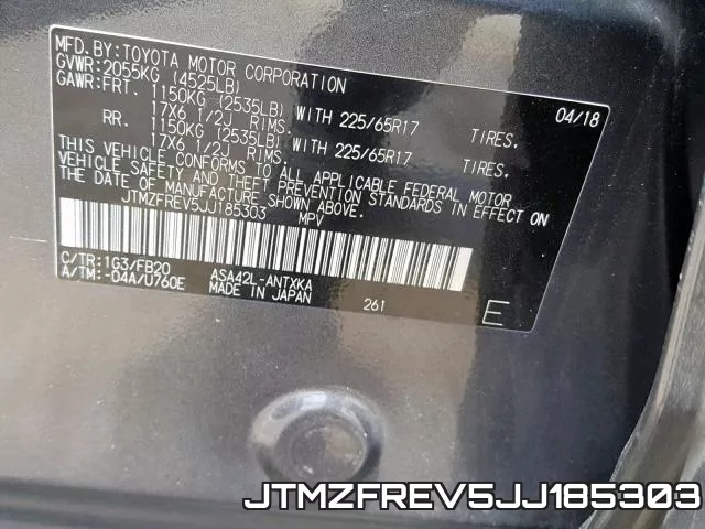 JTMZFREV5JJ185303 фото 2