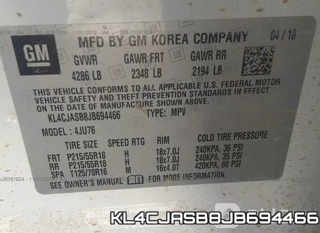KL4CJASB8JB694466 фото 6