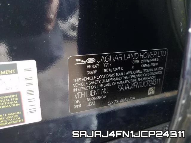 SAJAJ4FN1JCP24311 фото 2