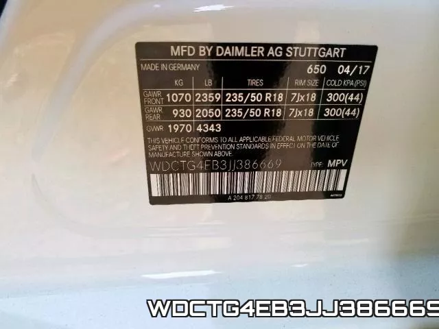 WDCTG4EB3JJ386669 фото 2