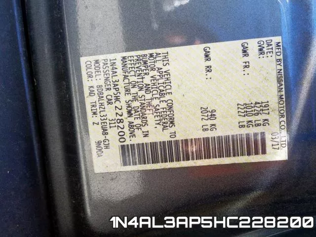 1N4AL3AP5HC228200 фото 2