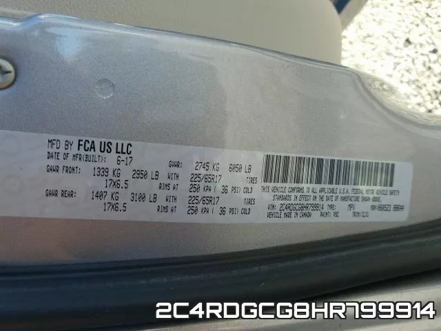 2C4RDGCG8HR799914 фото 2