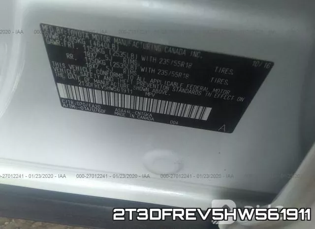 2T3DFREV5HW561911 фото 9
