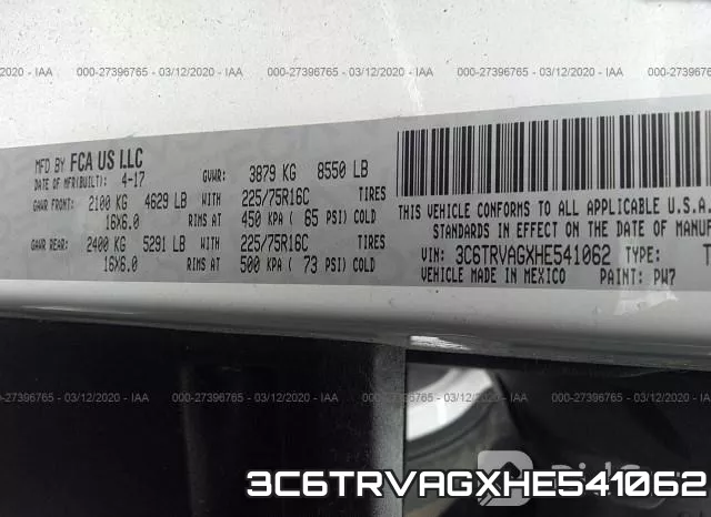 3C6TRVAGXHE541062 фото 7