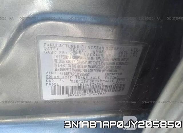 3N1AB7AP0JY205850 фото 7