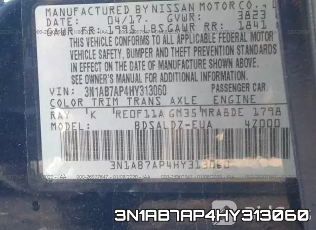 3N1AB7AP4HY313060 фото 6