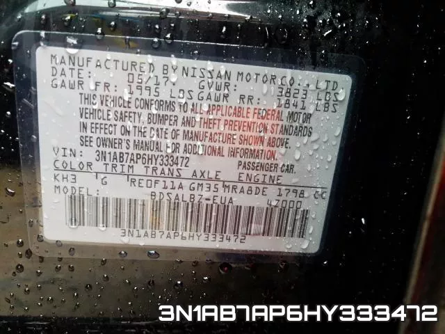3N1AB7AP6HY333472 фото 2