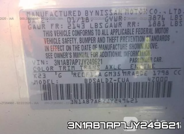 3N1AB7AP7JY249621 фото 6
